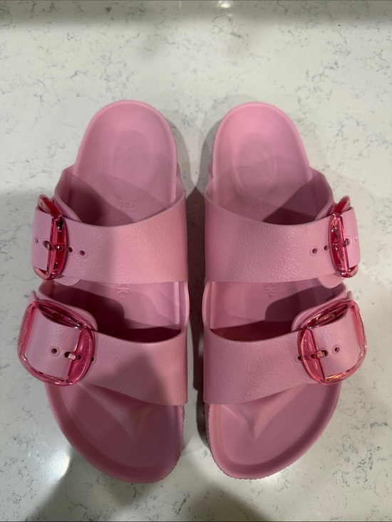 Birkenstock Shoes - Birkenstick Barbie Pink Double-Strap Slide Sandals Classic Style Size 41